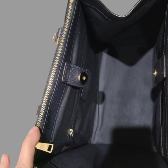 Coach Crosby Carryall Midnight Navy Crossgrain Leather Tote - Picture 11 of 16